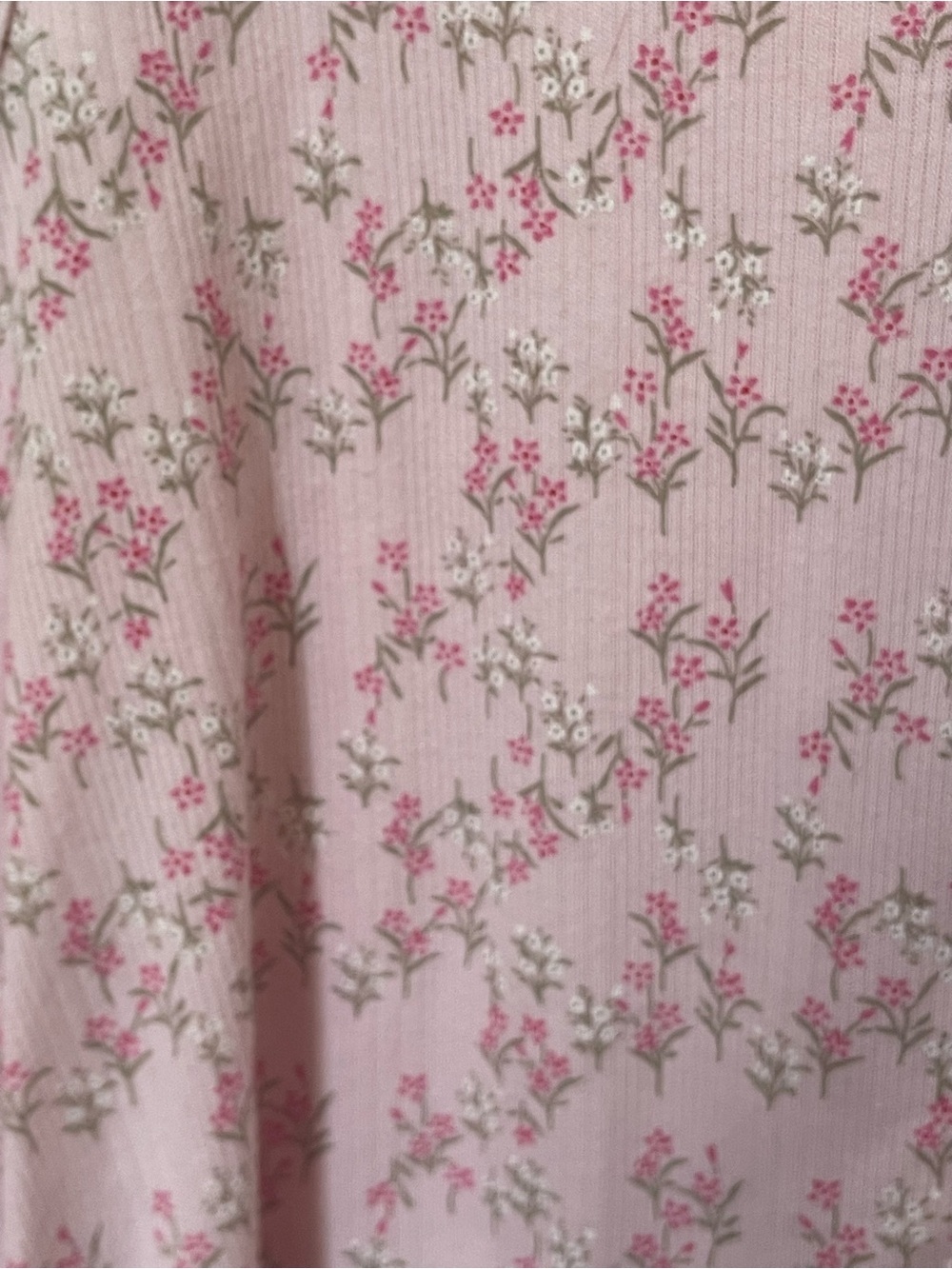 Basic Editions Size M Pink Ditsy Floral Tank Top - Picture 3 of 7